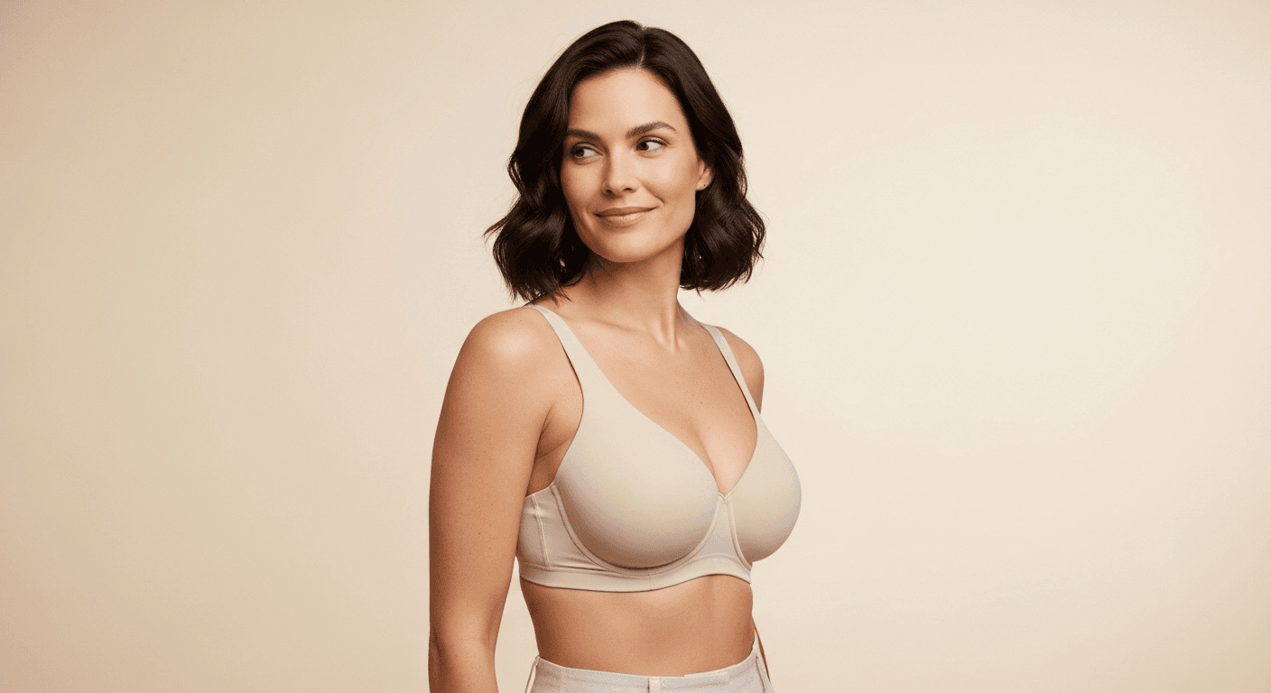 A woman wearing a white top and pants, posing confidently with her hands on her hips.